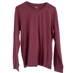 Sonoma - Classic Long Cranberry Red Sleeve Tee